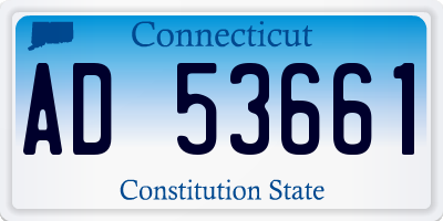 CT license plate AD53661