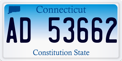 CT license plate AD53662