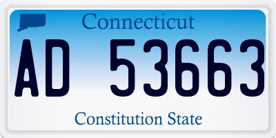 CT license plate AD53663