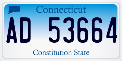 CT license plate AD53664