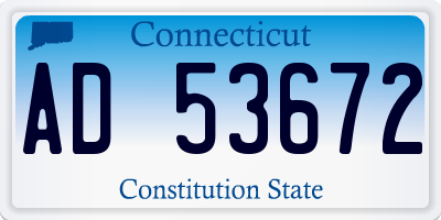CT license plate AD53672