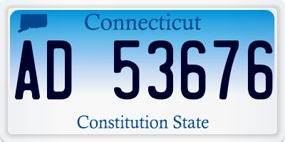 CT license plate AD53676