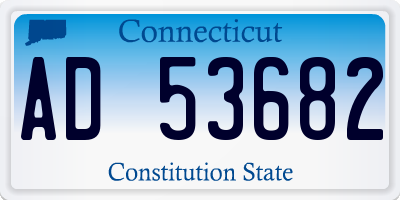 CT license plate AD53682