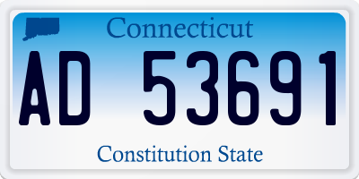 CT license plate AD53691
