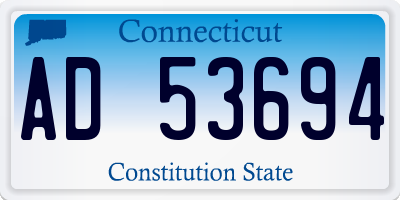 CT license plate AD53694