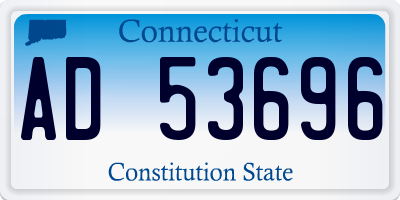 CT license plate AD53696