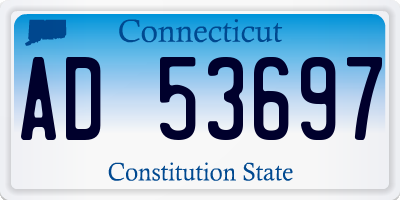CT license plate AD53697