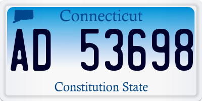CT license plate AD53698