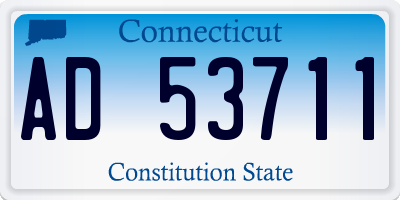 CT license plate AD53711