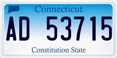 CT license plate AD53715