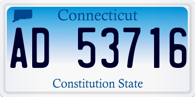 CT license plate AD53716