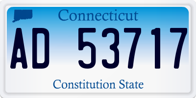 CT license plate AD53717