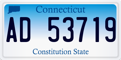 CT license plate AD53719
