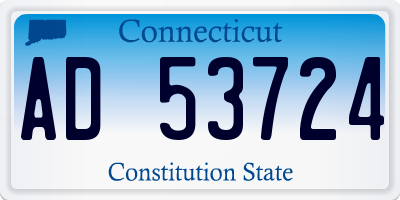 CT license plate AD53724