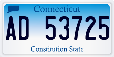 CT license plate AD53725