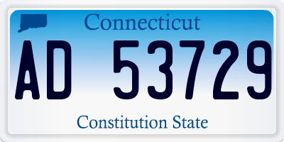 CT license plate AD53729