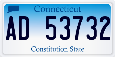 CT license plate AD53732