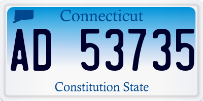 CT license plate AD53735