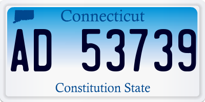 CT license plate AD53739