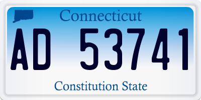 CT license plate AD53741