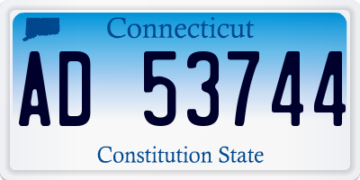CT license plate AD53744