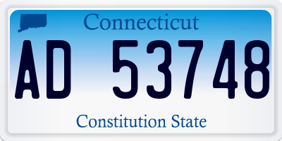 CT license plate AD53748