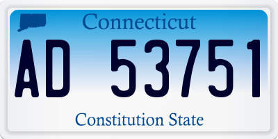 CT license plate AD53751