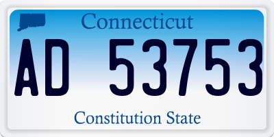 CT license plate AD53753