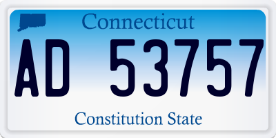 CT license plate AD53757