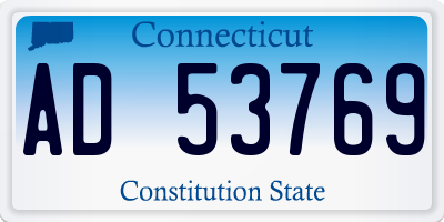 CT license plate AD53769