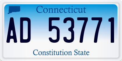 CT license plate AD53771