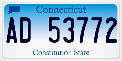 CT license plate AD53772