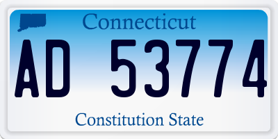 CT license plate AD53774