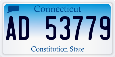 CT license plate AD53779
