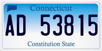 CT license plate AD53815