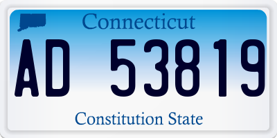 CT license plate AD53819