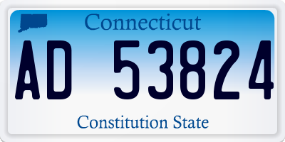CT license plate AD53824
