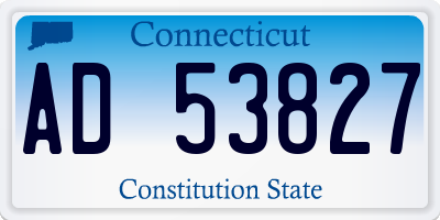 CT license plate AD53827