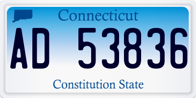 CT license plate AD53836