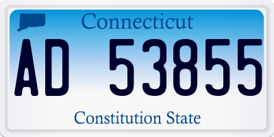 CT license plate AD53855