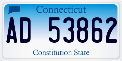 CT license plate AD53862