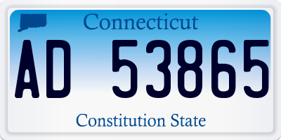 CT license plate AD53865