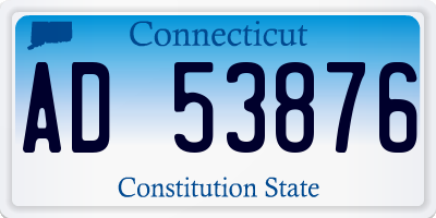 CT license plate AD53876
