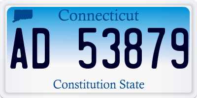 CT license plate AD53879