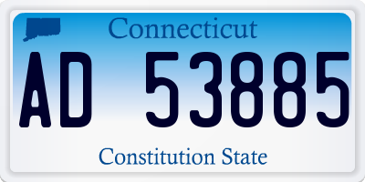 CT license plate AD53885