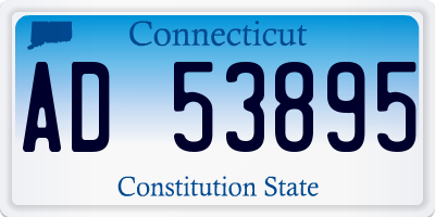 CT license plate AD53895