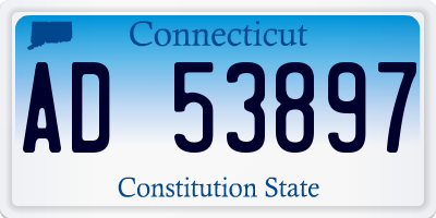 CT license plate AD53897