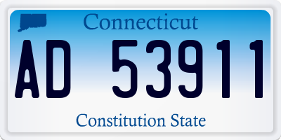 CT license plate AD53911