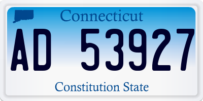 CT license plate AD53927