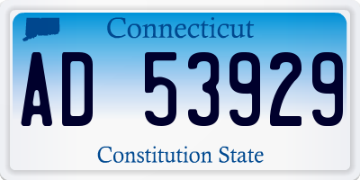 CT license plate AD53929